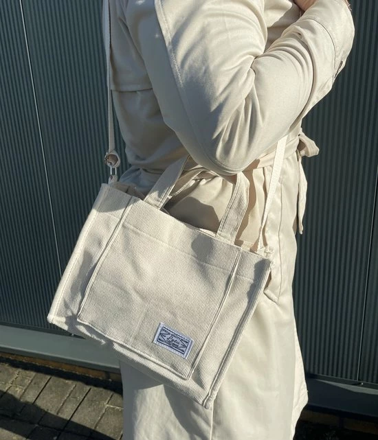 Nieuw π Kopen π Schoudertas - Crème | Corduroy | 26 X 21 X 9 Cm | Fashion Favorite β π 4 Nieuw π Kopen π Schoudertas - Crème | Corduroy | 26 X 21 X 9 Cm | Fashion Favorite β π - Afbeelding 4