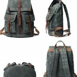 Groothandel 👏 Beste Verkoop 🎁 Mainbags Rugzak Max, Vintage Style, Waxed Canvas, Waterafstotend, Collectie 2022 🛒 🔔 -Tassen-dames Verkoop 550x647 5