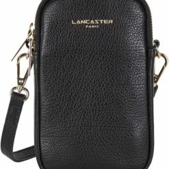 Coupon 😍 Korting ⌛ Lancaster Paris Telefoontasje - Clutch - Zwart - Leer 🧨 👍