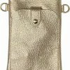Uitgang 💯 Beste recensies van ❤️ Borse In Pelle Gouden Leren Telefoon Tasje Metallic - Schoudertas - Leer - Goud 👍 🛒