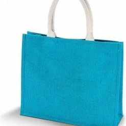 Aanbiedingen ❤️ Beste Pirce 😀 Kimood Jute Turquoise Strandtas 42 Cm - Strandartikelen Beach Bags/shoppers 😀 🎉