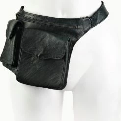 Groothandel 👏 Goedkoop 🔥 Doenya Heuptas ‘Bari' (zwart), Leer, Boho Stijl 🔥 ⌛