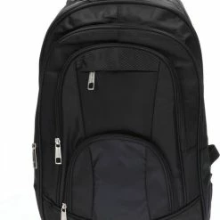 Flash-uitverkoop 😀 Begroting 🔥 TISSY Rugzak – Laptop- Schooltas- Reistas Zwart 😀 😉