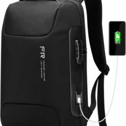 Korting 😉 Korting ⭐ FENRUIEN® Anti-Diefstal Rugtas - 15.6 Inch Laptop - Met Slotfunctie - Tas Voor School/Werk/Reizen - USB Aansluiting - Waterbestendig - Multifunctioneel - Zwart 😍 🌟