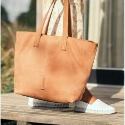 Beste Pirce 😉 Korting 🧨 Shabbies Amsterdam Shabbies Grote Schoudertas / Crossbody Tas Dames - Leer - Nubuck Leather - Beige 💯 ⌛ -Tassen-dames Verkoop 550x680 3