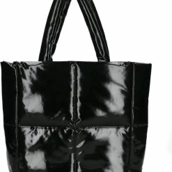 Beste recensies van ⌛ Goedkoop 🌟 Sacha - Zwarte Puffy Shopper Met Lak Look 🌟 ✔️ -Tassen-dames Verkoop 550x687 13