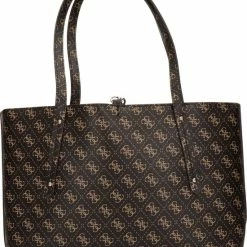 Nieuw ⌛ Beste Pirce 😍 Guess Eco Brenton Dames Tas - Bruin Multi - Maat Geen 💯 😍 -Tassen-dames Verkoop 550x689 6