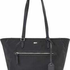 Beste deal 🥰 Groothandel 💯 DKNY Casey Dames Handtas - Black/Silver ✔️ 🎉 -Tassen-dames Verkoop 550x707 1