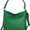 Kopen 🎉 Gloednieuw ✨ AmbraModa GLX35 - Italiaans Handtas Schoudertas Crossbodytas Van Echt Leer Groen 🔔 🔥