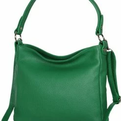 Kopen 🎉 Gloednieuw ✨ AmbraModa GLX35 - Italiaans Handtas Schoudertas Crossbodytas Van Echt Leer Groen 🔔 🔥