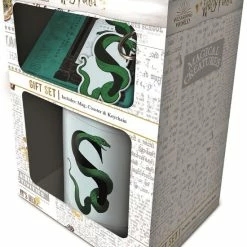 Aanbiedingen 🌟 Hete verkoop 😍 Pyramid International Harry Potter - Slytherin Mok, Onderzetter En Sleutelhanger Gift Set ⭐ 😀