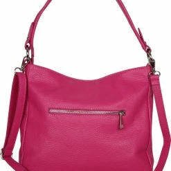 Goedkoop ✨ Groothandel 🛒 AmbraModa GLX35 - Italiaans Handtas Schoudertas Crossbodytas Van Echt Leer Fuchsia 😀 🎁 -Tassen-dames Verkoop 550x722 4