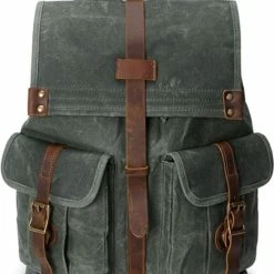 Groothandel 👏 Beste Verkoop 🎁 Mainbags Rugzak Max, Vintage Style, Waxed Canvas, Waterafstotend, Collectie 2022 🛒 🔔