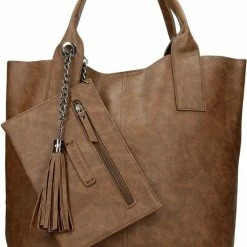 Beste deal ✔️ Groothandel 😀 Enrico Benetti Caen Dames Shopper Handtas Bruin 🔔 😀