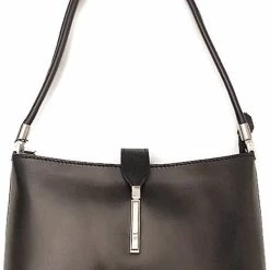 Beste deal 🎁 Nieuw 🎉 Giuliano Handtas Zwart Leder Baguette | Kywi Jewelry 😀 🧨