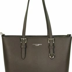 Begroting 🎉 Korting ⭐ Merkloos Saffiano Handtas Flora & Co Donker Grijs Klein ⌛ 🥰