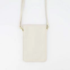 Gloednieuw 🤩 Beste Pirce 👍 Supertarget Leren Telefoontasje Wit - Classic Grain - Crossbodytas - Goudkleurig - Telefoontasje Voor Dames 🎁 😀 -Tassen-dames Verkoop 550x770 1