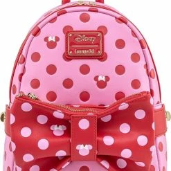 Promo 🎉 Top 10 ✨ Loungefly - Disney Minnie Mouse Roze Strik Mini Rugzak Met Strik Heuptasje ⌛ 🌟