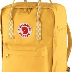 Flash-uitverkoop 😍 Beste recensies van 😀 Fjallraven Kånken Rugzak 16 Liter - Ochre-Chess Pattern 👏 👏 -Tassen-dames Verkoop 550x792 1