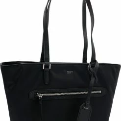 Beste deal 🥰 Groothandel 💯 DKNY Casey Dames Handtas - Black/Silver ✔️ 🎉 -Tassen-dames Verkoop 550x795 2