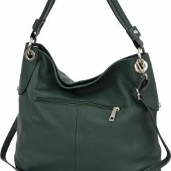 Aanbiedingen 😀 Beste Pirce ✔️ AmbraModa Italiaanse Handtas Schoudertas Van Echtleer GL012 Donkergroen ⭐ 🔥