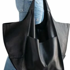 Nieuw 🧨 Hete verkoop ✨ Moodadventures | Tassen |Schoudertas Ivy XL Zwart | Vintage Look | PU-Leer ✨ 🌟