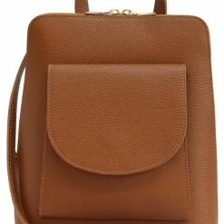 Begroting 👏 Top 10 👍 AmbraModa Italiaans Echt Leren Rugzak Schoudertas 2 In 1 GL020 Cognac 🧨 🥰