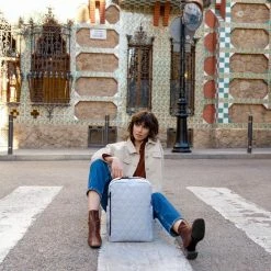 Beste deal 👍 Coupon 😀 Reisenthel Classic 🎒 🎒 Backpack Rugzak - 13L - Rhombus Licht Grijs 😍 😍 -Tassen-dames Verkoop 550x825 31