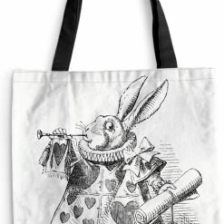 Beste deal 🔔 Top 10 ⭐ MuchoWow Schoudertas - Strandtas - Shopper Alice In Wonderland - 45x45 Cm - Katoenen Tas ⌛ ✔️