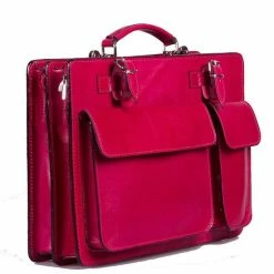 Goedkoop 🥰 Hete verkoop 🎁 Schooltas Of Aktetas Groot "model Geneva" , Rose Italiaans Leer By Viabologna 🛒 👏 -Tassen-dames Verkoop 550x839 4
